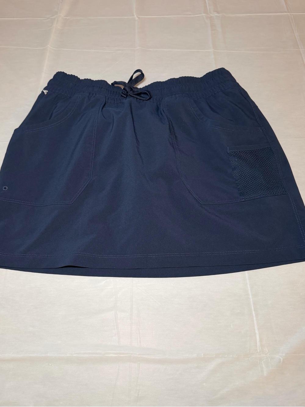 Columbia PFG Navy Elastic Waist Drawstring Skort